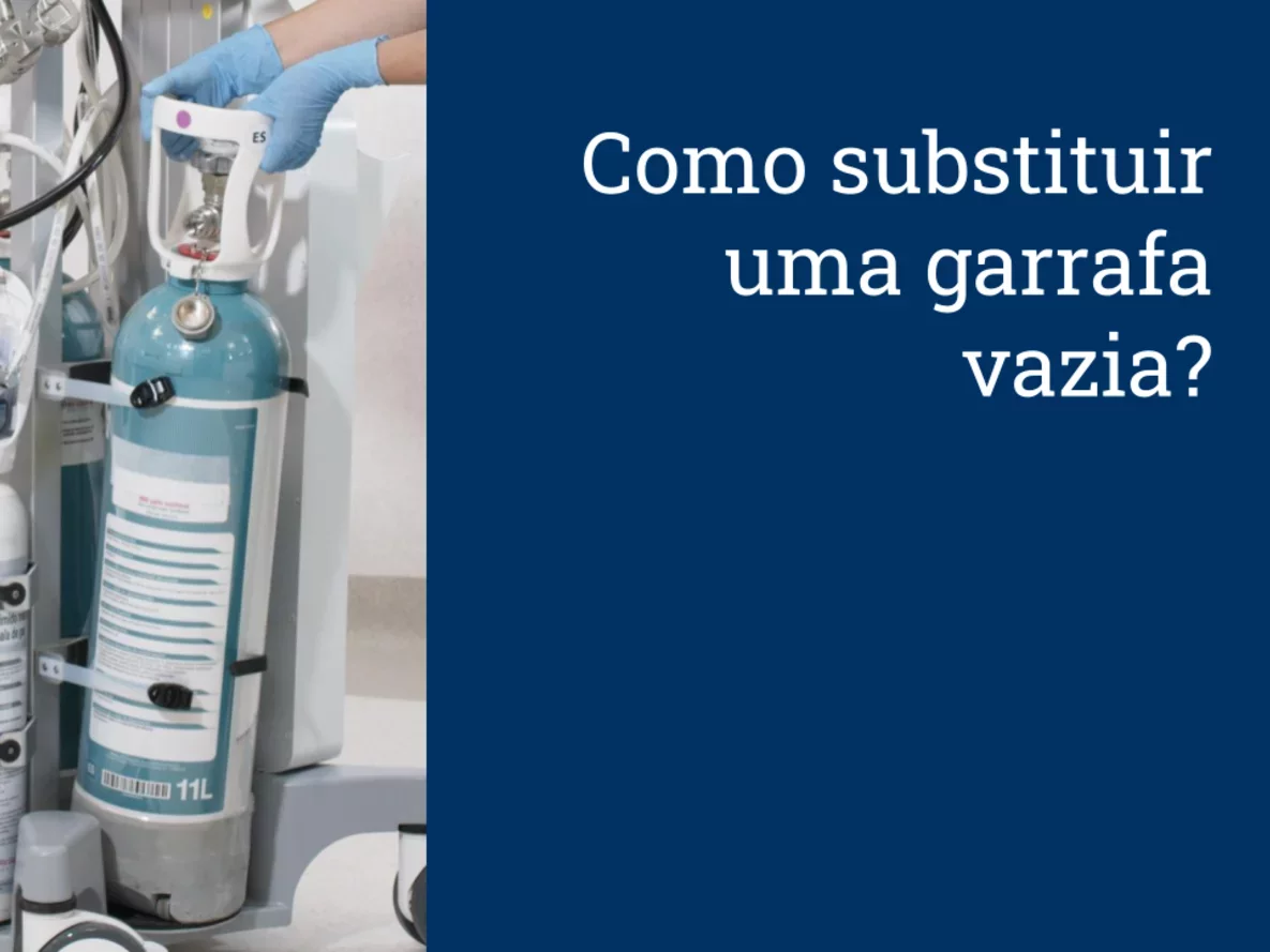 Como substituir uma garrafa vazia